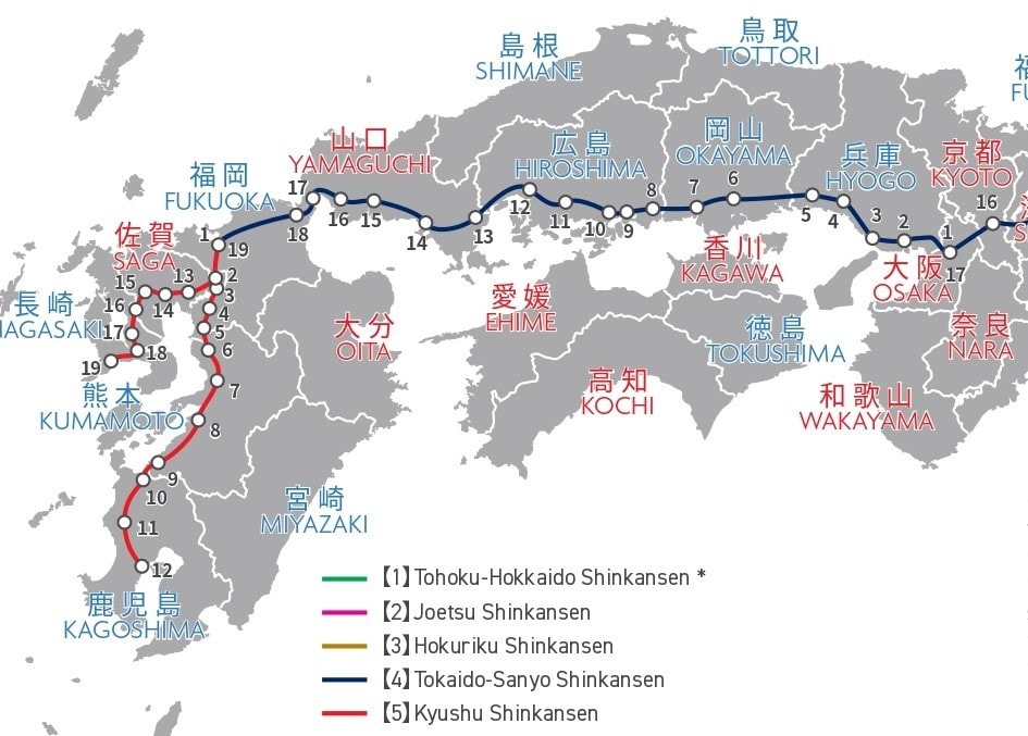 Japanese map of Kyoto and Osaka